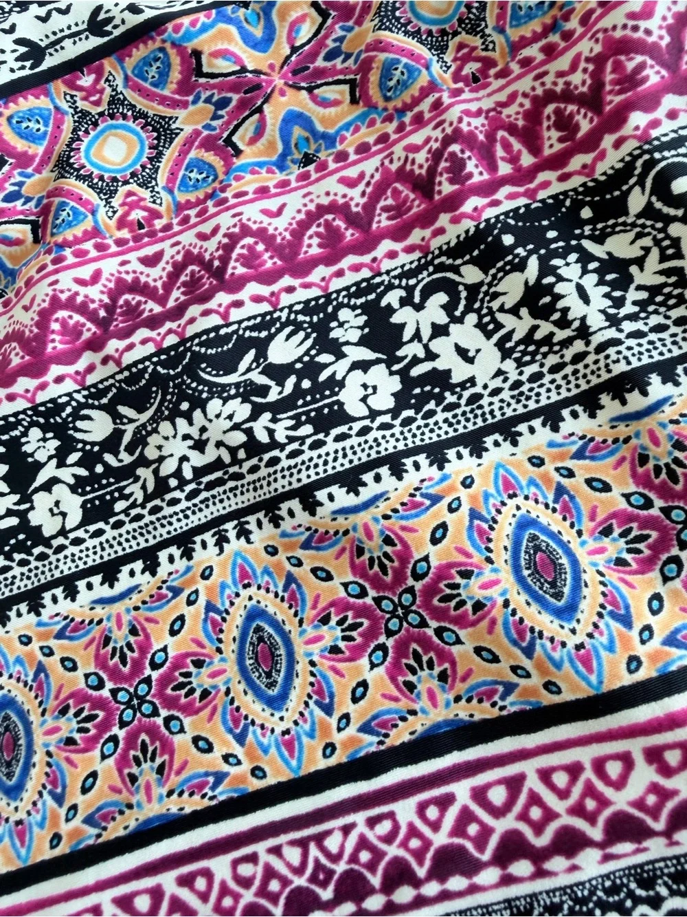 Swimsuits For All Boho Paisley Handkerchief Halter Tankini Top Only Size 26